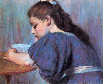 Young girl reading II